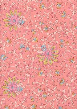 "Papier de coton" Tapisserie fond rose (55x76)