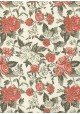 "Papier de coton" les roses pailletées (55x76)