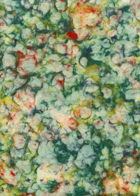 Lokta marbré de pulpe de lokta colorée (50x75)