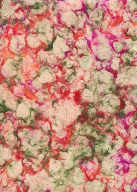 Lokta marbré de pulpe lokta colorée ton rose (50x75)