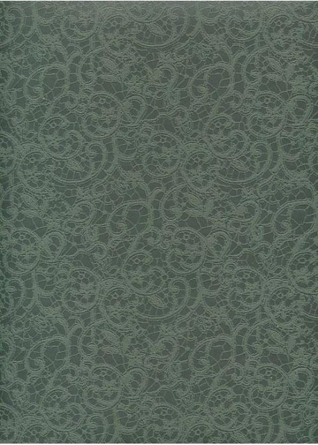 Simili cuir "Damas" (21x50) dentelle mat bleu gris 