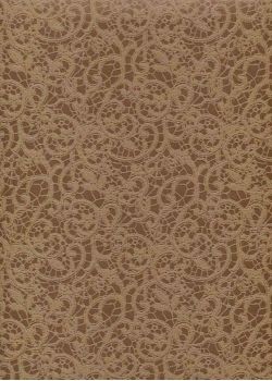 Simili cuir "Damas" (25x71) dentelle marron