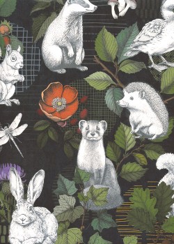Les animaux d'hiver fond noir (68x98)