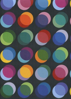 Les cercles psychédéliques fond noir (68x98)