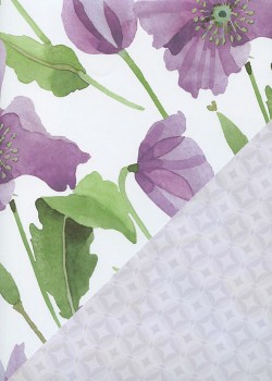 Recto verso" Eclosion violette / rosace violine (68x98)