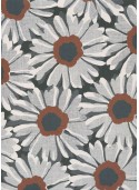 Les marguerites grises sur fond noir