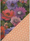Recto verso "floral d'automne / géométrique corail" (68x98)