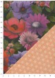 Recto verso "floral d'automne / géométrique corail" (68x98)
