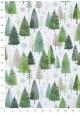 Foret de sapins fond blanc (68,5x98)