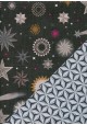 Recto verso "Pluie d'étoiles / étoiles blanches fond noir" (68x98)