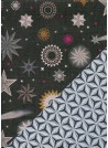 Recto verso "Pluie d'étoiles / étoiles blanches fond noir" (68x98)