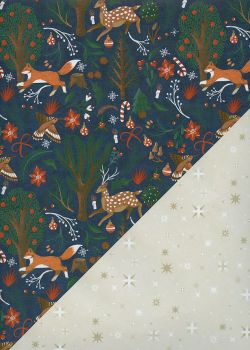 Les animaux sauvages fond bleu marine (68x98)