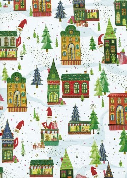 Papier Turnowsky promenade de Noël réhaussé or (50x70)