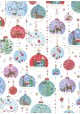 Papier Turnowsky les suspensions de Noël réhaussé or (50x70)