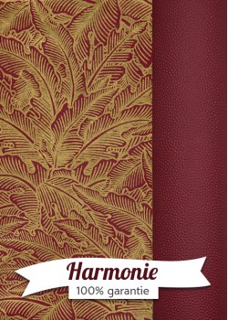HARMONIE DUO Lokta verdure or fond bordeaux