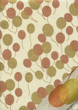 Lokta envol de ballons or et cuivre (50x75)