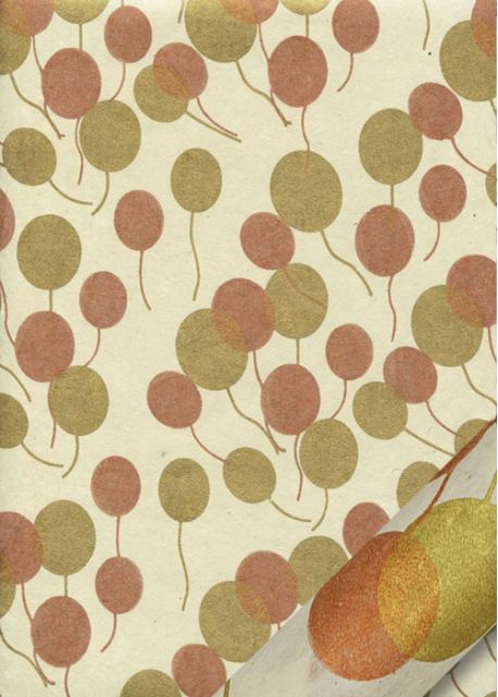 Lokta envol de ballons or et cuivre (50x75)