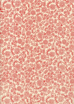 Lokta herbes et corolles ton rouge (50x75)