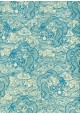Lokta les dragons turquoise fond naturel (50x75)