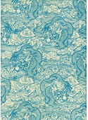 Lokta les dragons turquoise fond naturel (50x75)