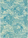 Lokta les dragons turquoise fond naturel (50x75)
