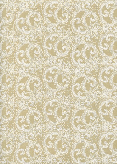 "Angélica" blanc fond beige (50x70)
