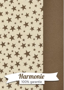 HARMONIE DUO Lokta pluie d'étoiles brunes fond naturel
