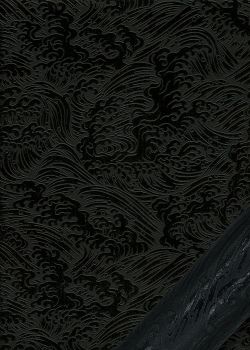 Chiyogami laqué - Tempête laquée ton sur ton noir (48x65)