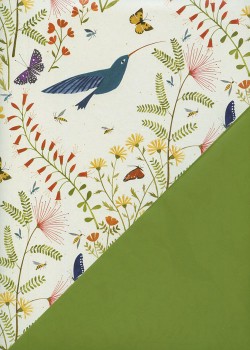 Recto verso "Oiseaux et feuillage / fleurs" (50x70)