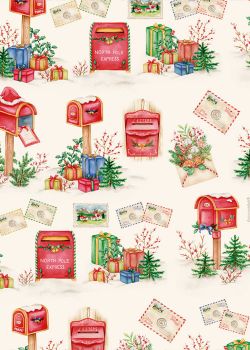 Les lettres et boites aux lettres rouge de Noël (70x100)