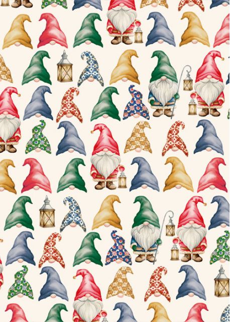 Les lutins de Noël aux bonnets colorés (70x100)