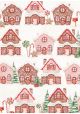 Les maisons de Noël en pain d'épices et sucres d'orge (70x100)
