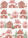 Les maisons de Noël en pain d'épices et sucres d'orge (70x100)