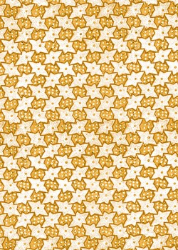 Etoiles écrues sur fond ocre