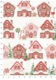 Les maisons de Noël en pain d'épices et sucres d'orge (70x100)