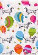 Les Teckels et ballons multicolores (68x98)