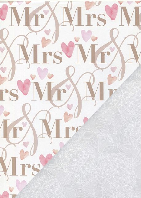 Recto verso "Mrs & Mr/ floral blanc" (68x98)