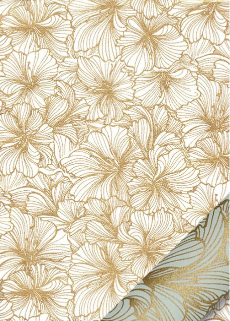 "Hibiscus" or fond ivoire (50x70)