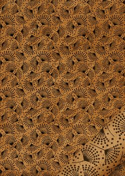 "Japonica" noir fond doré (50x70)