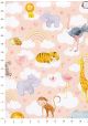 Les animaux dans les nuages ambiance rose (68x98)