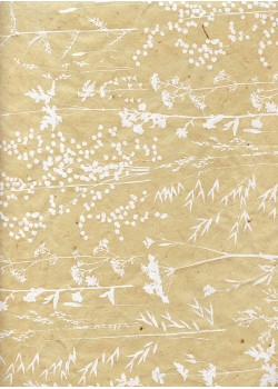 Fleurs des champs blanc fond ivoire