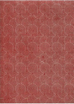 Méandres blanc fond rouge