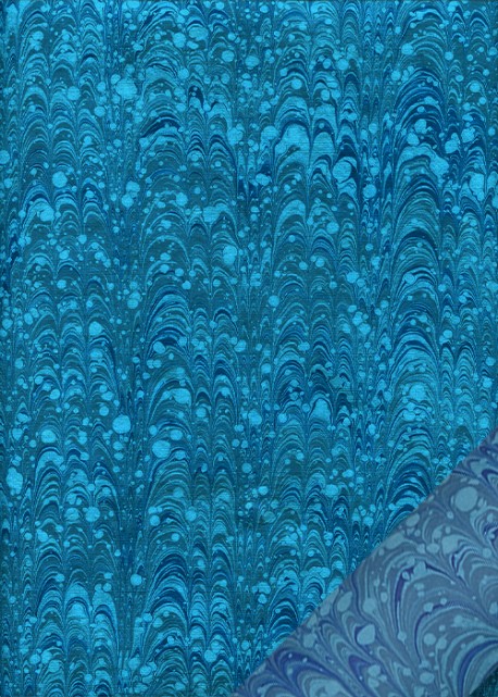 Indien reliure bleu