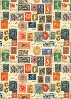 Collection de timbres rehaussé