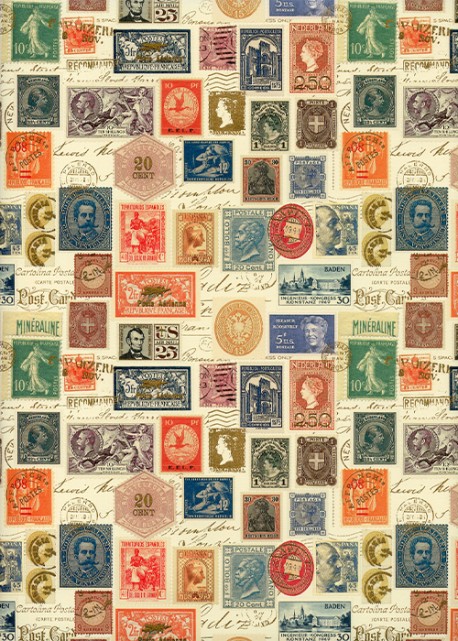 Collection de timbres rehaussé