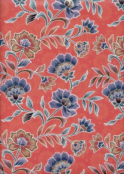 Floral fond rouge poudré