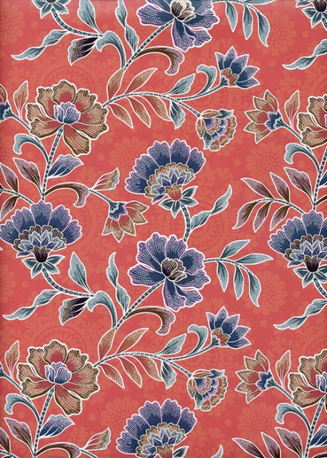 Floral fond rouge poudré