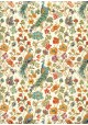 Les paons dans les fleurs